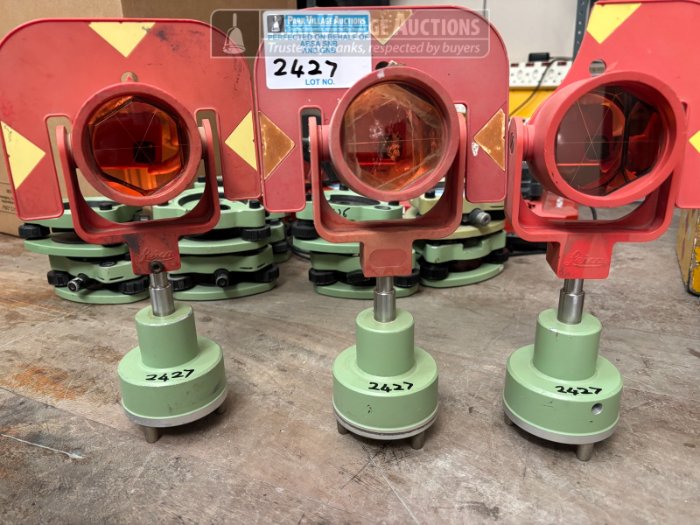3 X LEICA GEOSYSTEMS AG ROUND PRISMS