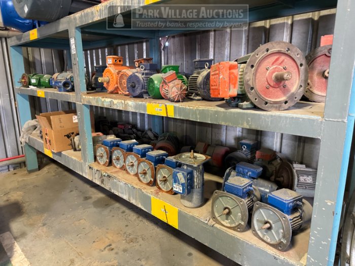 CONTENTS OF BOTTOM 2 SHELVES - 5.5KW-22KW MOTORS
