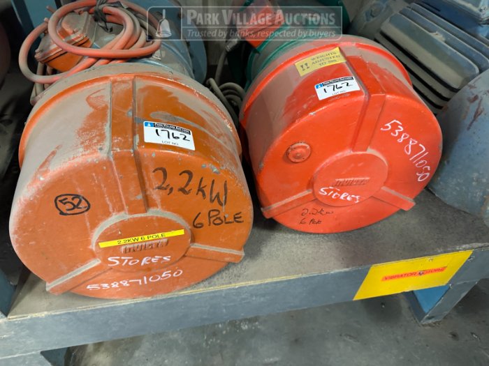 2 X 2.2KW 6POLE 525V, 1 X 3.7KW 6POLE 525V VIBRATOR MOTORS AND 1 X 30KW 4POLE 525V MOTOR
