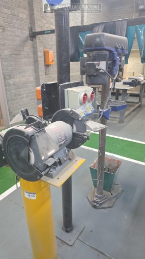 2 X GRINDERS AND PEDESTAL DRILL
