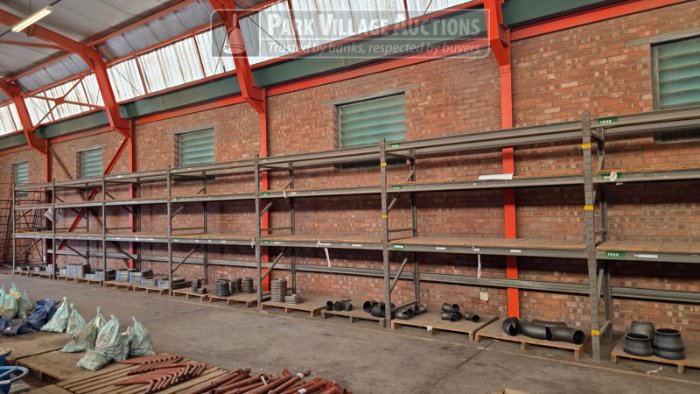 13 X STEEL MULTI TIER INDUSTRIAL SHELVING