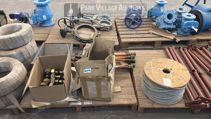 LOT ASSORTED STUD MOTOR, VIBRATOR STUDS, STEEL WIRE ROPE
