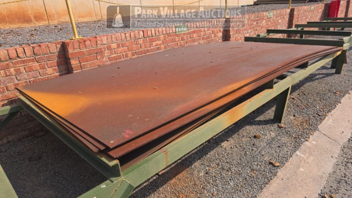 3 X METAL GRIDD, 2 X 2.5X1200X20, 4X2.5X1.2MM PLATE, 10 X 4X2X10MM, 2 X 2.5X12X20MM PLATE, 2 X 2.5X1.2X16MM PLATE, 1 X 2.5X125X12MM PLATE, 2 X 2.5X1.2X10MM PLATE, 1 X 2.5X1.2X8MM PLATE, 5 X 2.5X1.2X6MM PLATE, 8 X METAL MENTEX 118X315 F2.4X 1.2M, 3 X PATTERNED PLATE 2.5X1.2X6.0-7, 7 X FLAT SHEET 2.450X1.255X1.6MM