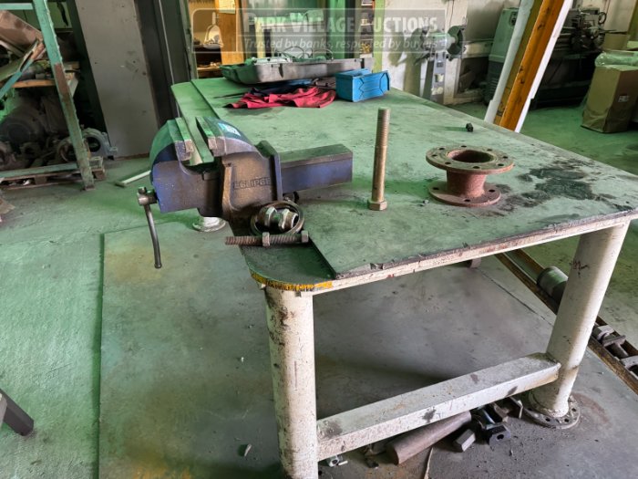 2 X WORKBENCHES WITH VICES