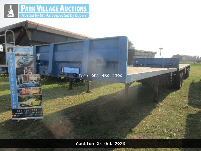 2007 FRANRU FLAT DECK TANDEM LINK TRAILER
