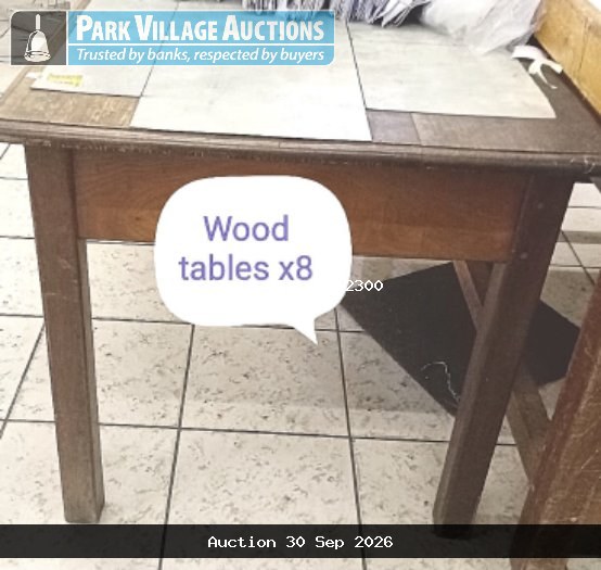 WOODEN TABLES X 8