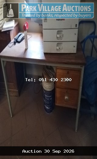 STEEL LEG DESK 2 DRAWER