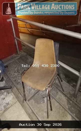 2 X PLASTIC STEEL CHAIRS - BROKEN