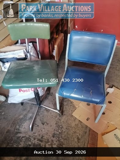 2 X STEEL OFFICE CHAIRS