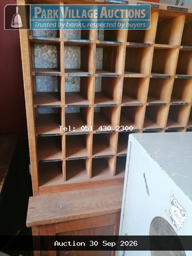 WOODEN PIGEON HOLE CABINET