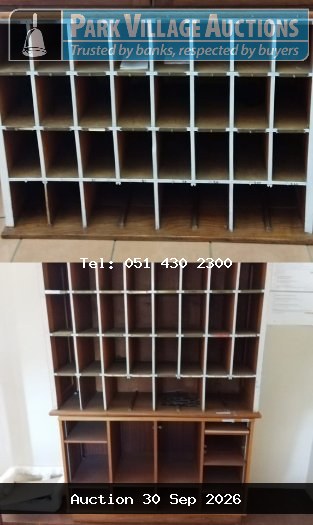 3 X WOODEN PIGEON HOLES CABINETS