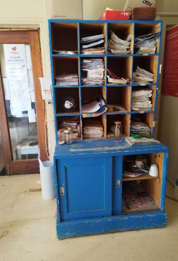 WOODEN SORTING CABINET