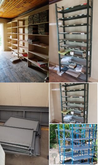 15 + SHELVES (WOODEN AND STEEL)