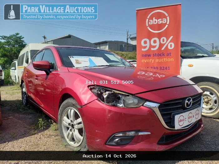 2017 MAZDA 3 1.6 ACTIVE 5DR (ODO : NIL)