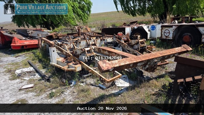 ASSORTED STEEL SCRAP - STEEL BARS, UNDERGROUND MACHINE FRAMES, TRAILER, RUBBER CONVEYOR BELT, SCRAP MOTOR, ETC. - EXCLUDING WINCH AND BATTERIES