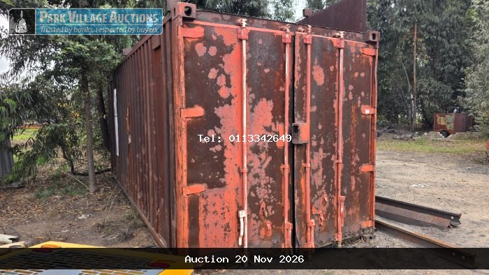 1 X 6M STEEL SHIPPING CONTAINER AND ASSORTED STEEL SCRAP