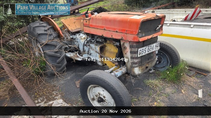 1 X MASSEY FERGUSON 135 TRACTOR - NON-RUNNER, ENGINE INTACT, NO NATIS